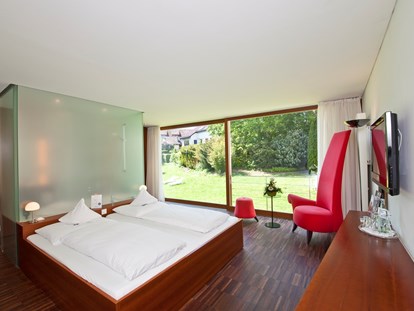 Golfurlaub - Fahrstuhl - Gartenblick Zimmer - Romantik Hotel Johanniter-Kreuz