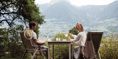 Golfurlaub - veganes Essen - Italien - Garten mit Ausblick - Hotel Giardino Marling