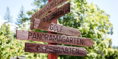 Golfurlaub - Hotel-Schwerpunkt: Golf & Hund - Tirol - Hotelgarten - Inntalerhof - DAS Panoramahotel