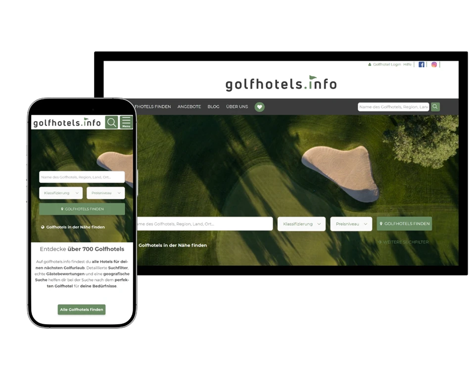 Mockups der Suchseite
