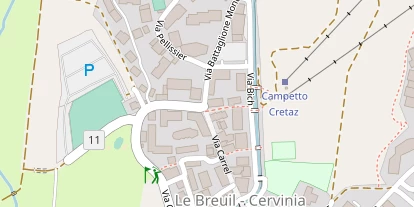 Golfhotel auf Satellitenbild