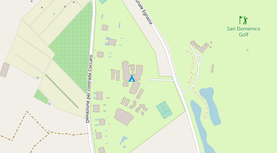 Golfhotel auf Satellitenbild