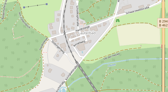 Golfhotel auf Satellitenbild