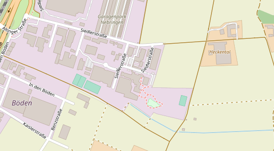 Golfhotel auf Satellitenbild