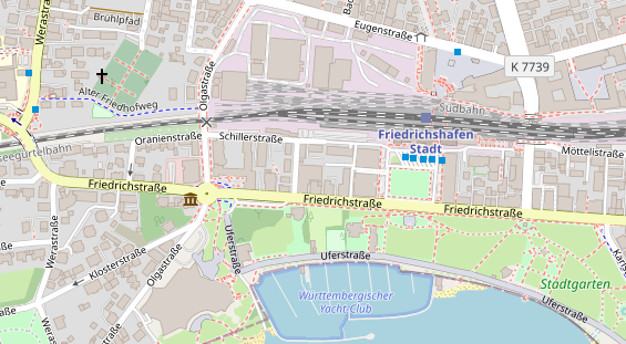 Golfhotel auf Satellitenbild