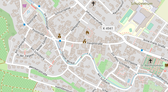 Golfhotel auf Satellitenbild