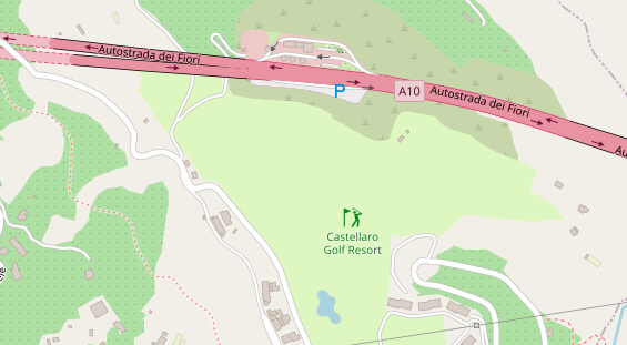 Golfhotel auf Satellitenbild