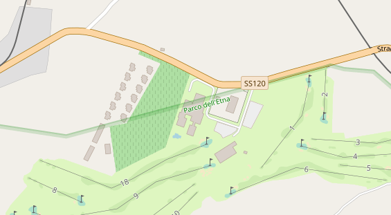 Golfhotel auf Satellitenbild