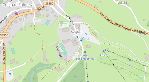 Golfhotel auf Satellitenbild