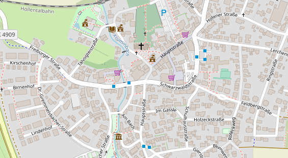Golfhotel auf Satellitenbild