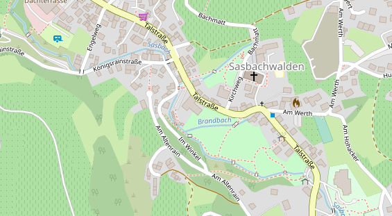 Golfhotel auf Satellitenbild