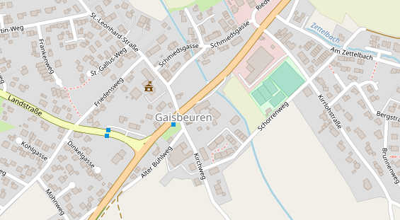 Golfhotel auf Satellitenbild