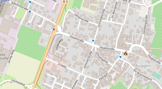 Golfhotel auf Satellitenbild