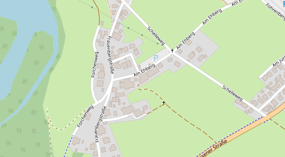 Golfhotel auf Satellitenbild