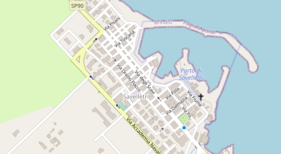 Golfhotel auf Satellitenbild