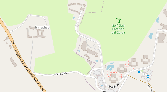 Golfhotel auf Satellitenbild