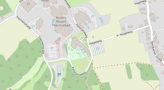 Golfhotel auf Satellitenbild