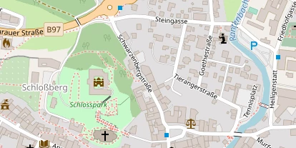 Golfhotel auf Satellitenbild
