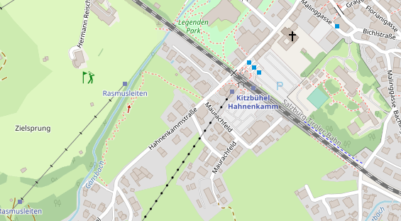 Golfhotel auf Satellitenbild