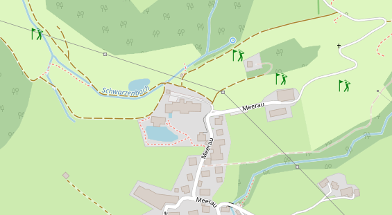 Golfhotel auf Satellitenbild