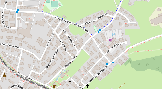 Golfhotel auf Satellitenbild