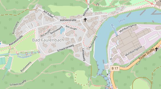 Golfhotel auf Satellitenbild