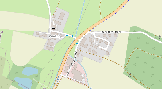 Golfhotel auf Satellitenbild