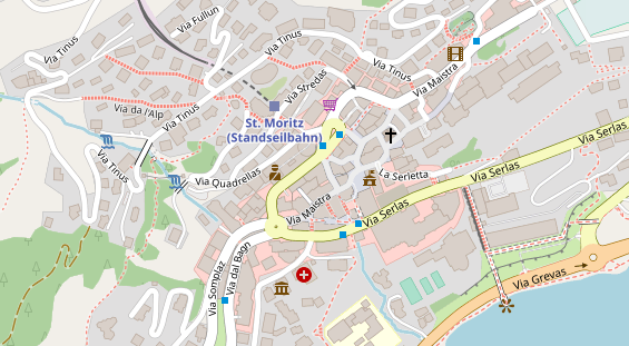 Golfhotel auf Satellitenbild