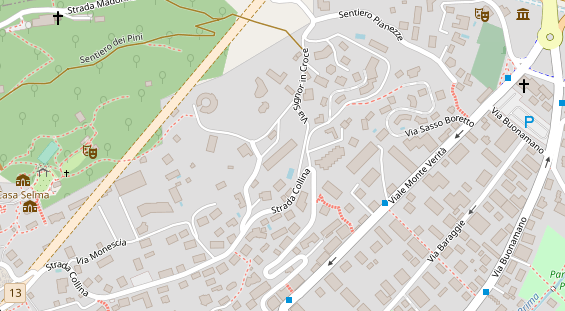 Golfhotel auf Satellitenbild