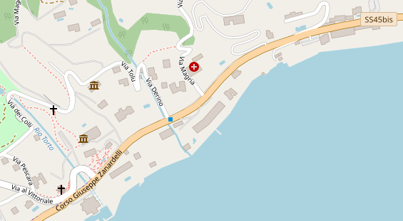 Golfhotel auf Satellitenbild