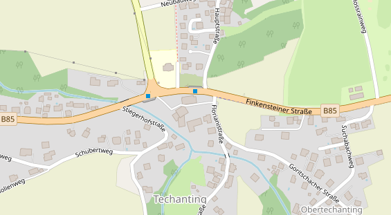 Golfhotel auf Satellitenbild