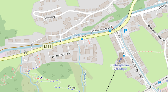 Golfhotel auf Satellitenbild