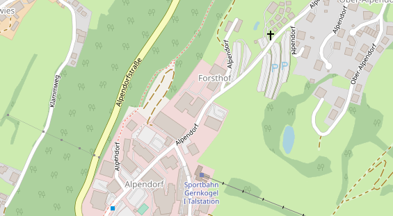 Golfhotel auf Satellitenbild