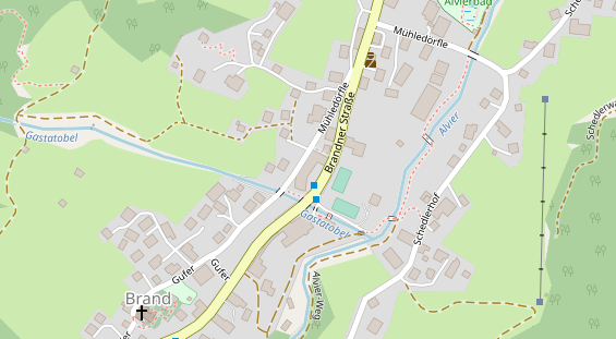 Golfhotel auf Satellitenbild