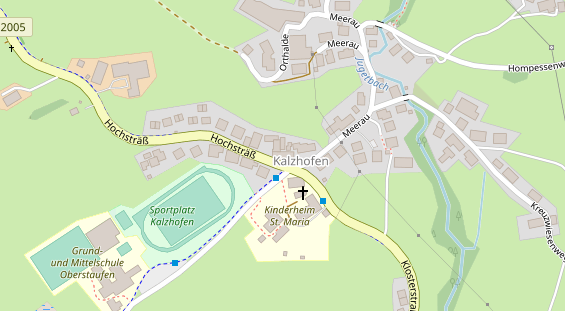 Golfhotel auf Satellitenbild