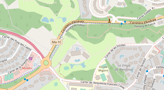 Golfhotel auf Satellitenbild