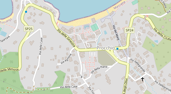 Golfhotel auf Satellitenbild