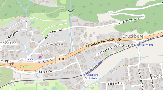 Golfhotel auf Satellitenbild