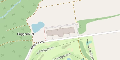 Golfhotel auf Satellitenbild