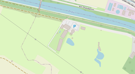 Golfhotel auf Satellitenbild