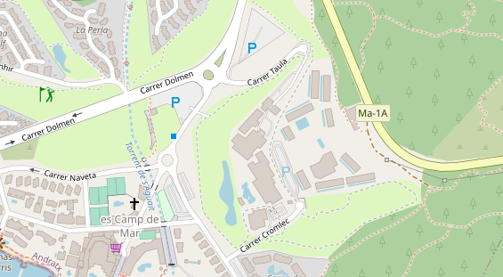 Golfhotel auf Satellitenbild