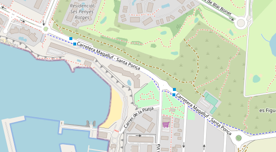 Golfhotel auf Satellitenbild