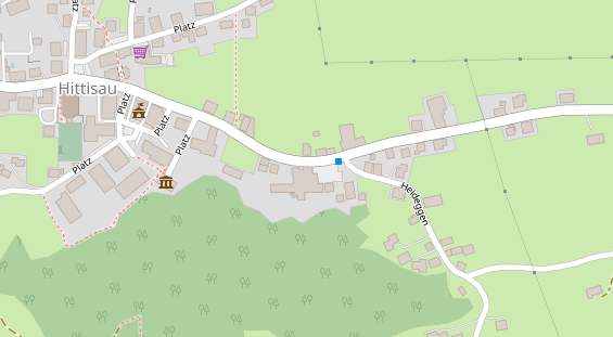 Golfhotel auf Satellitenbild