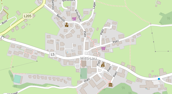 Golfhotel auf Satellitenbild