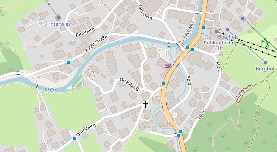 Golfhotel auf Satellitenbild