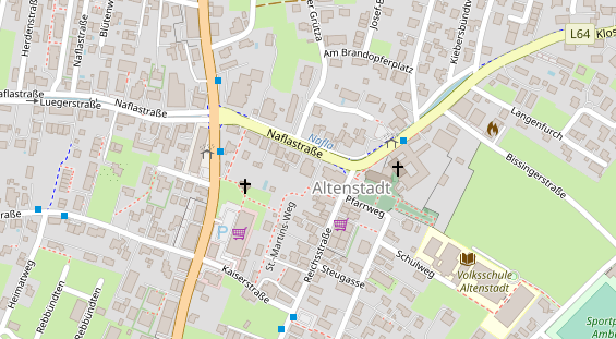 Golfhotel auf Satellitenbild