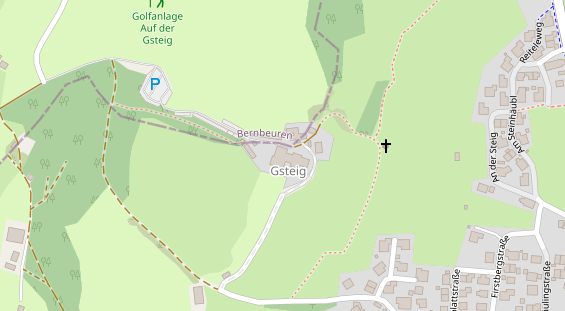 Golfhotel auf Satellitenbild