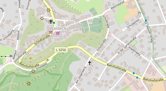 Golfhotel auf Satellitenbild