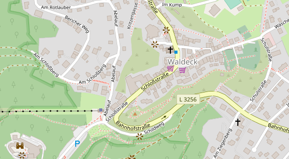 Golfhotel auf Satellitenbild