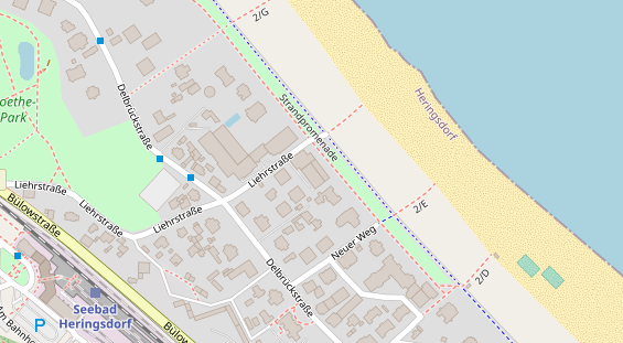 Golfhotel auf Satellitenbild